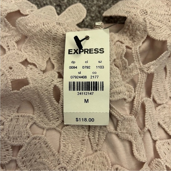 Express Women's Pink Floral Lace Midi Dress Sleeveless Size M - Medium - NWT$118 - Picture 14 of 16
